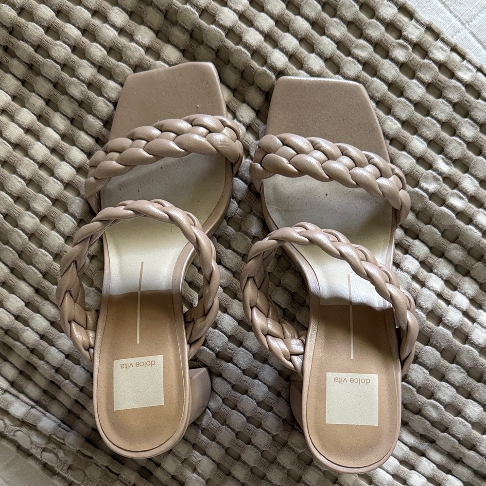 Dolce Vita Women's Beige Braided Sandals